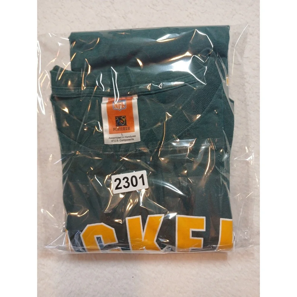 Vintage‎ NFL GREEN BAY PACKERS Brett Favre #4 Short Sleeve Green T-Shirt Size L